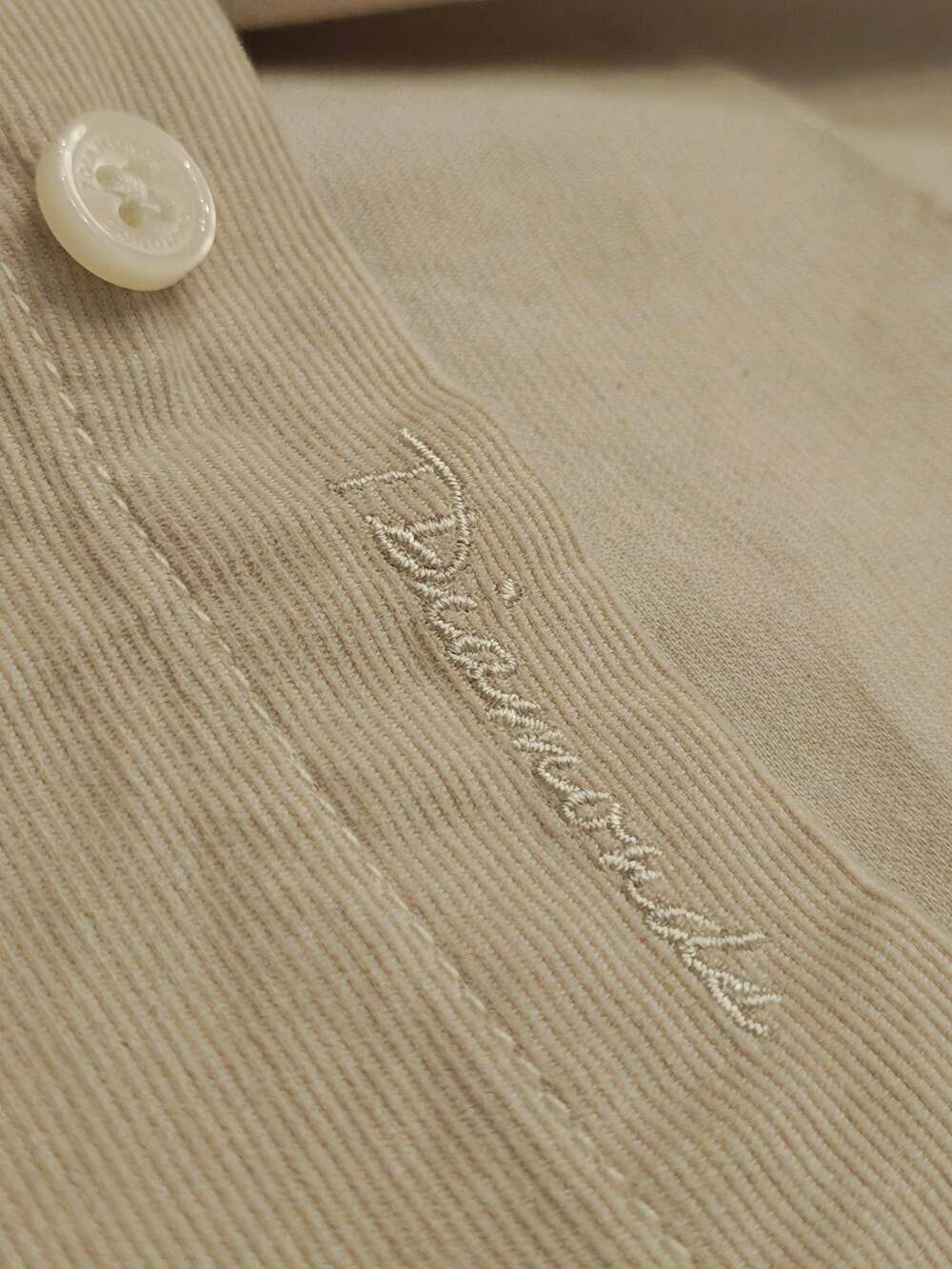 7Diamonds Cotton Corduroy Long Sleeve Button Up Shirt